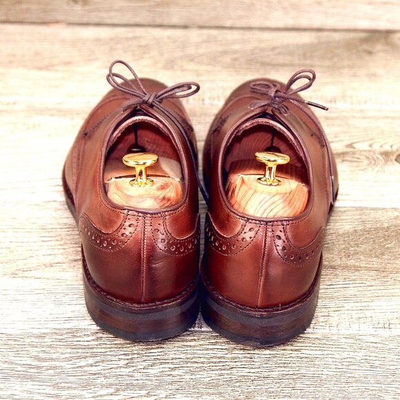 * NIB * $345 Allen Edmonds NOMAD Short Wing 8.5 D Coffee * add $15 new Trees - Picture 8 of 13